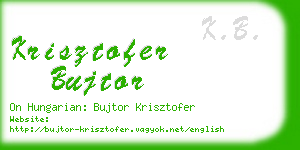 krisztofer bujtor business card